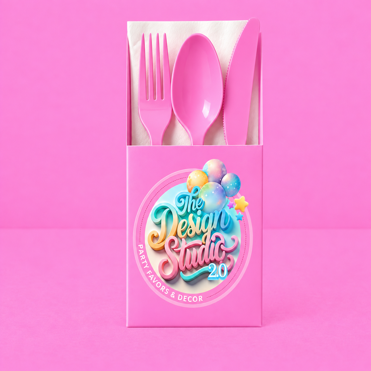 Custom Party Utensil Set | Fork, Spoon, Knife & Napkin