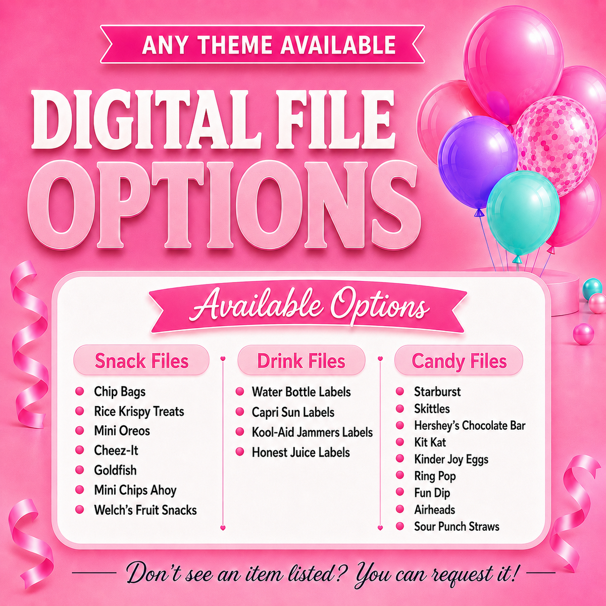 Digital Files ONLY